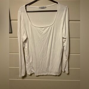 Michelle Mae Classic White Long Sleeve Top